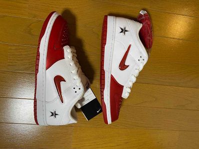 Supreme × Nike Dunk Low "Varsity Red/White"