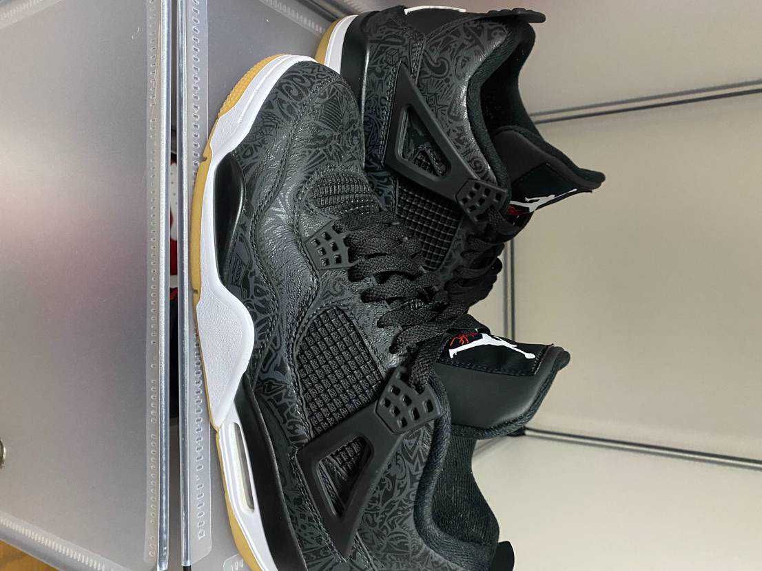 Nike Air Jordan 4 Retro "Laser Black/Gum"