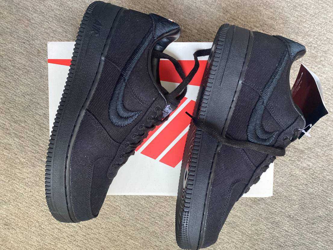Stussy × Nike Air Force 1 Low "Triple Black"