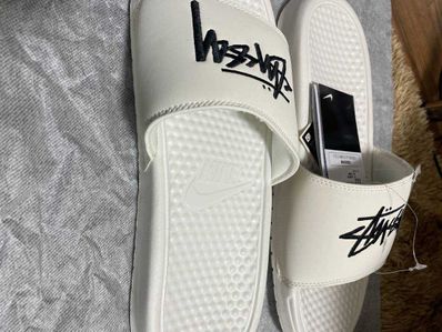 Stussy × Nike Benassi Slide Sandal "Sail"
