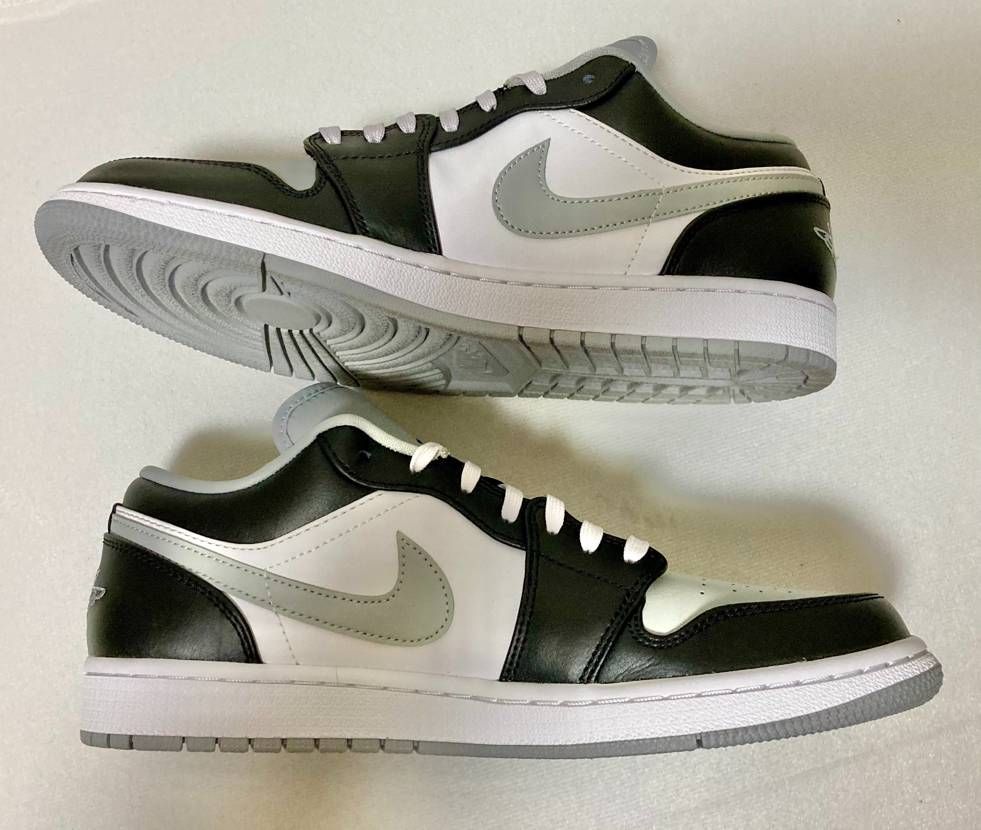 NIKE AIR JORDAN 1 LOW "BLACK/LIGHT SMOKE GREY"