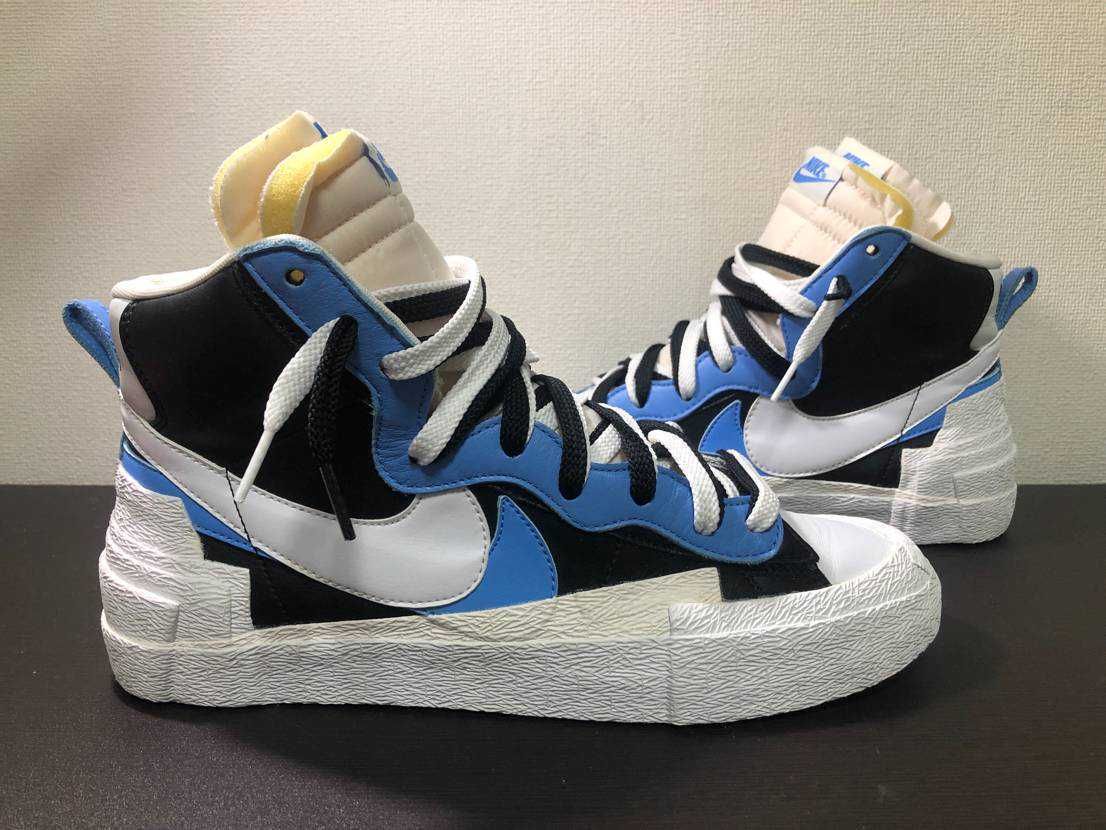 sacai × NIKE BLAZER MID "BLACK / BLUE"