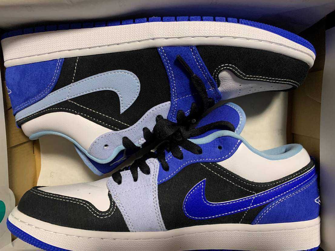 NIKE AIR JORDAN 1 LOW "WHITE/BLACK/BLUE"