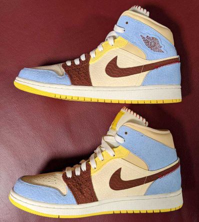 MAISON CHATEAU ROUGE × NIKE AIR JORDAN 1 MID SE "WHITE/LIGHT BLUE"