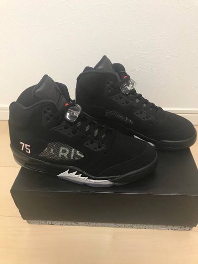 NIKE AIR JORDAN 5 PARIS SAINT-GERMAIN BLACK/CEMENT GREY