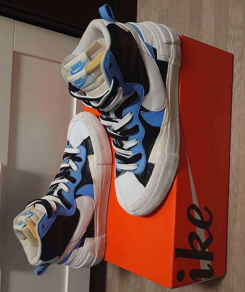 sacai × NIKE BLAZER MID "BLACK / BLUE"
