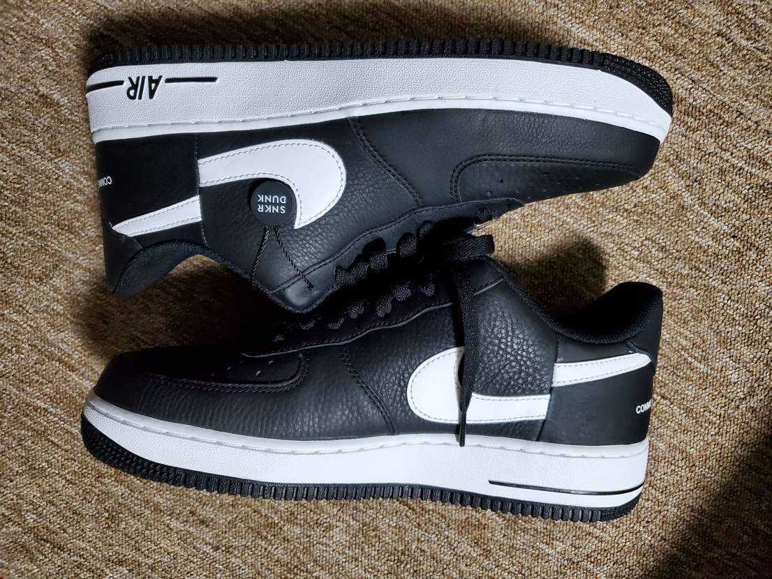 Supreme × COMME des GARCONS SHIRT × Nike Air Force 1 Low "Black/White" (2018)