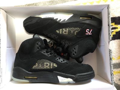 NIKE AIR JORDAN 5 PARIS SAINT-GERMAIN BLACK/CEMENT GREY