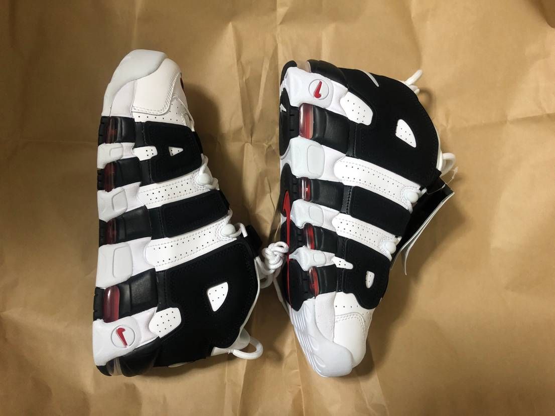NIKE AIR MORE UPTEMPO "WHITE/BLACK/UNIVERSITY RED"(2020)