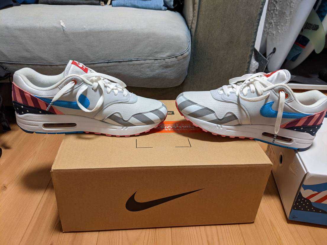 Parra × Nike Air Max 1 "White/Pure Platinum"