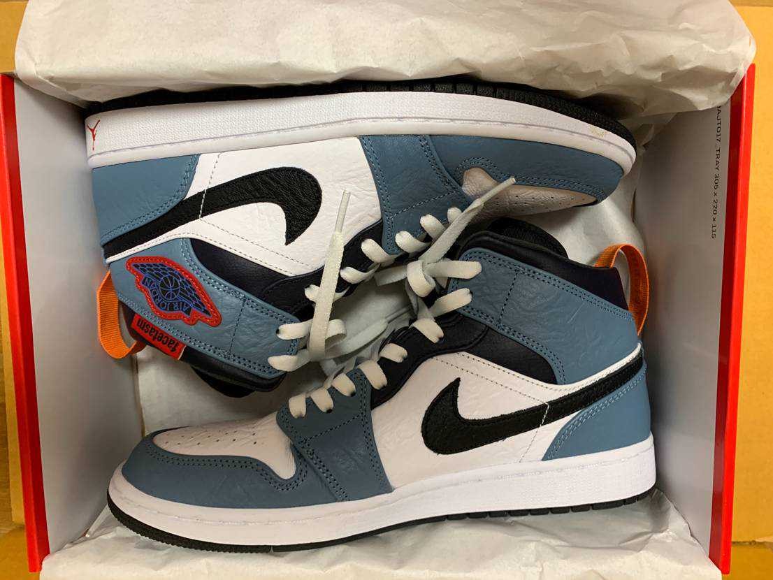 FACETASM × Nike Air Jordan 1 Mid "White/Navy"