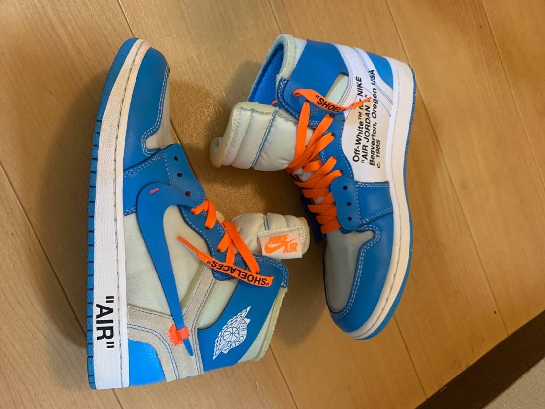 Off-White × Nike Air Jordan 1 High UNC "White/Dark Powder Blue"