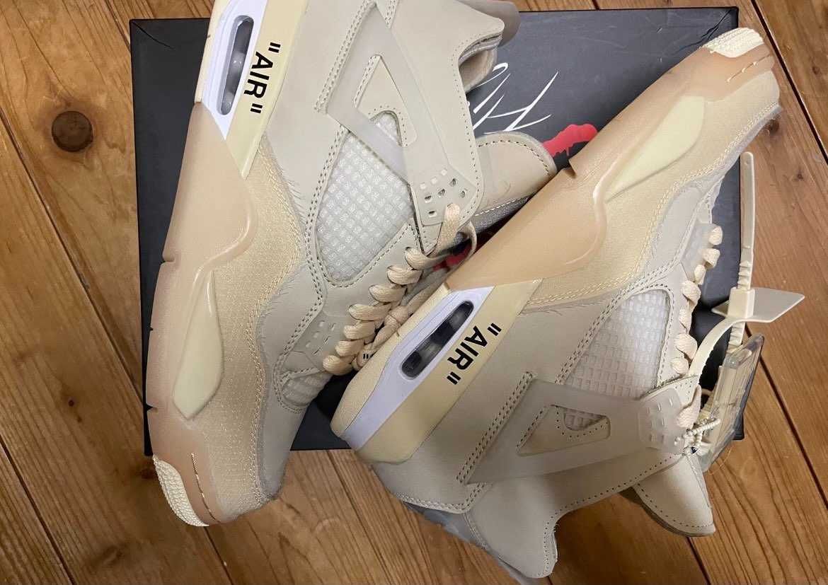 Off-White × Nike Women's Air Jordan 4 SP "Sail"