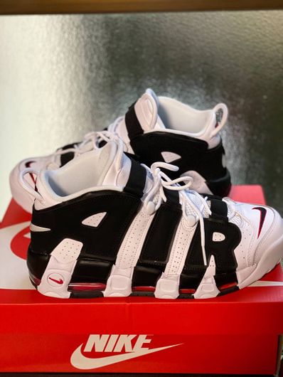 NIKE AIR MORE UPTEMPO "WHITE/BLACK/UNIVERSITY RED"(2020)