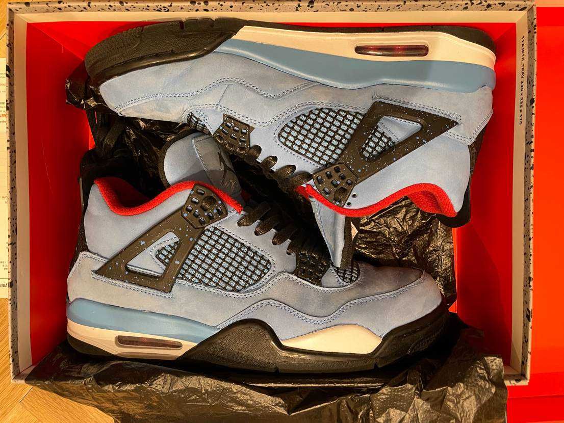 Travis Scott × Nike Air Jordan 4 Retro Cactus Jack "University Blue"