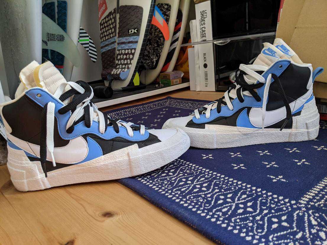 sacai × NIKE BLAZER MID "BLACK / BLUE"
