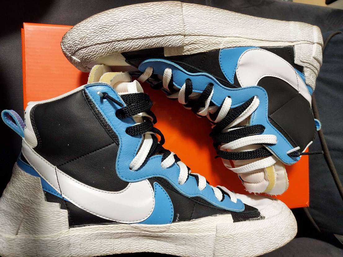 sacai × NIKE BLAZER MID "BLACK / BLUE"