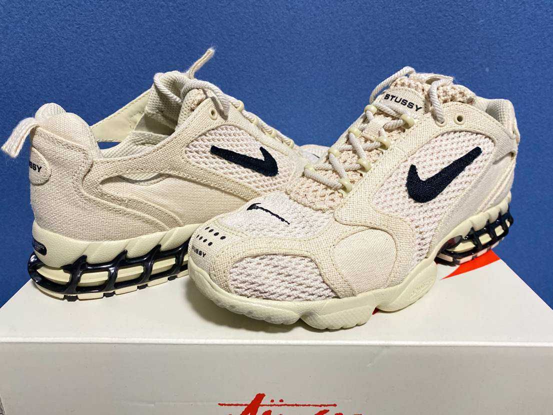 Stussy × Nike Air Zoom Spiridon CG 2 "Fossil/Black"