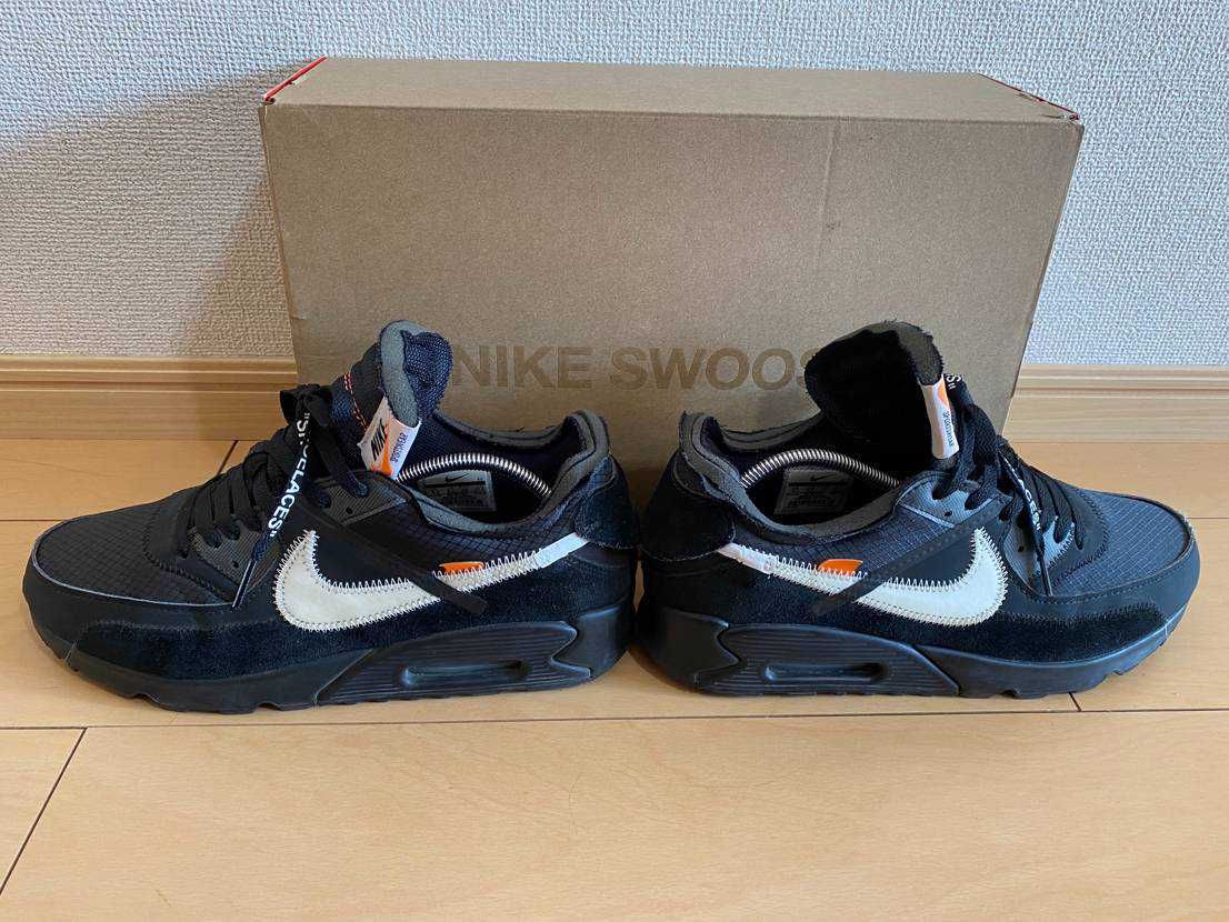 Off-White × Nike Air Max 90 "Black/Black-Cone-White"
