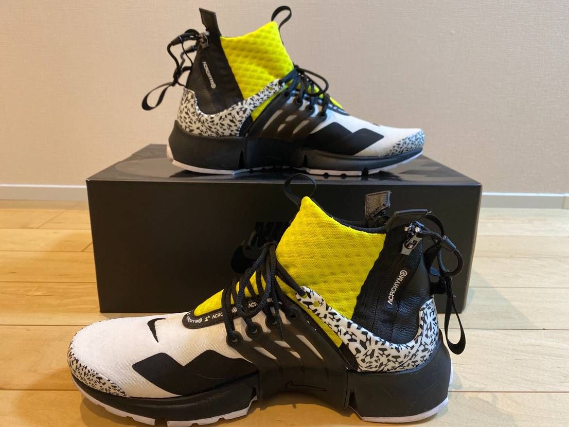 ACRONYM × Nike Air Presto Mid "White/Black/Dynamic Yellow"
