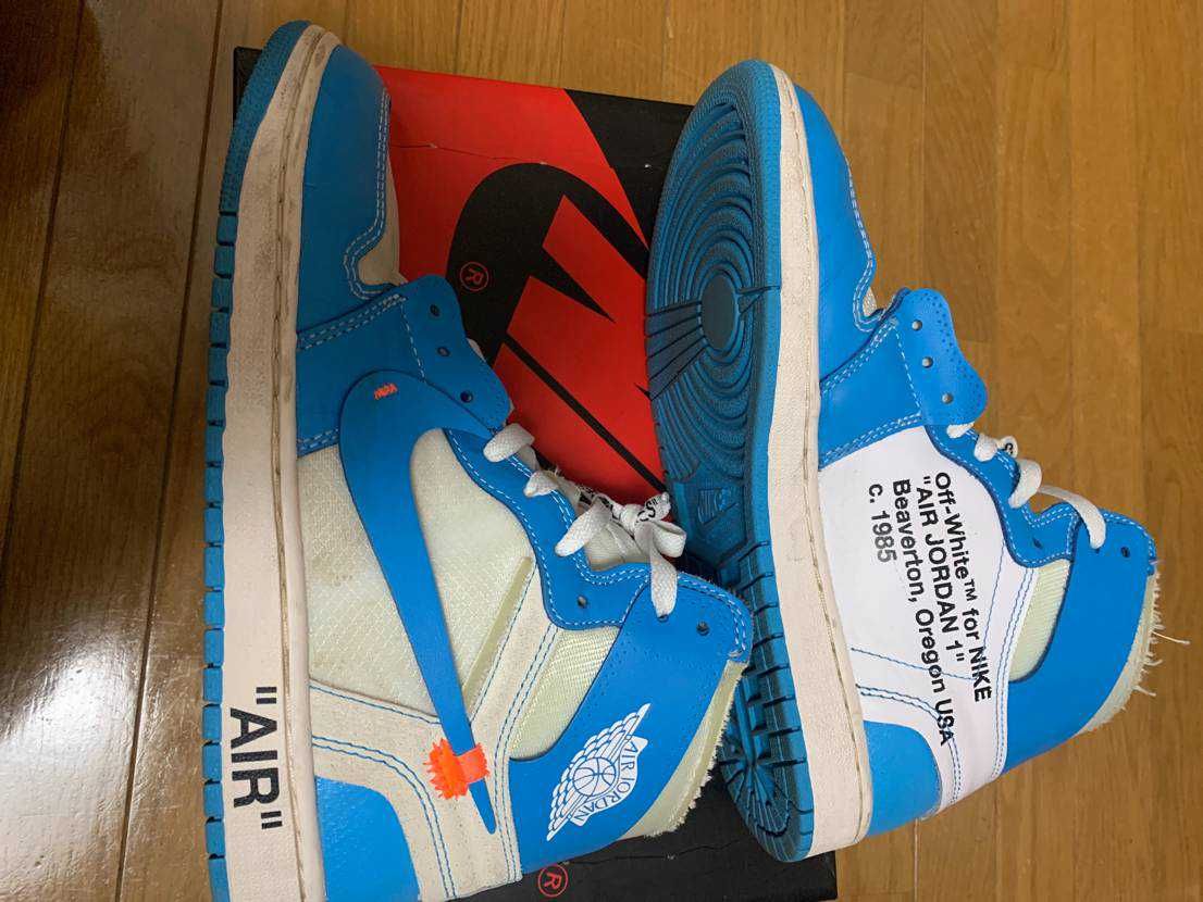 Off-White × Nike Air Jordan 1 High UNC "White/Dark Powder Blue"