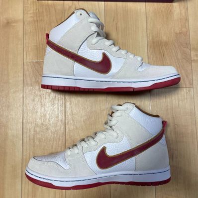 Nike Dunk High Pro "Sail/Team Crimson"