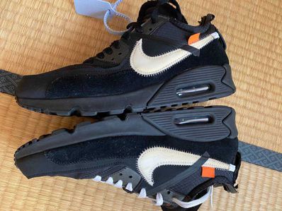 Off-White × Nike Air Max 90 "Black/Black-Cone-White"