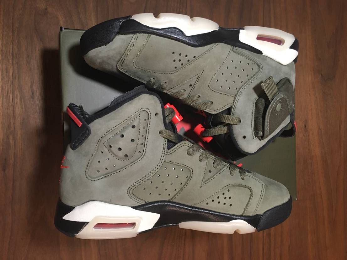 Travis Scott × Nike GS Air Jordan 6 Retro "Medium Olive"
