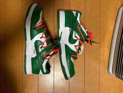 Off-White × Nike Dunk Low "White/Pine Green"