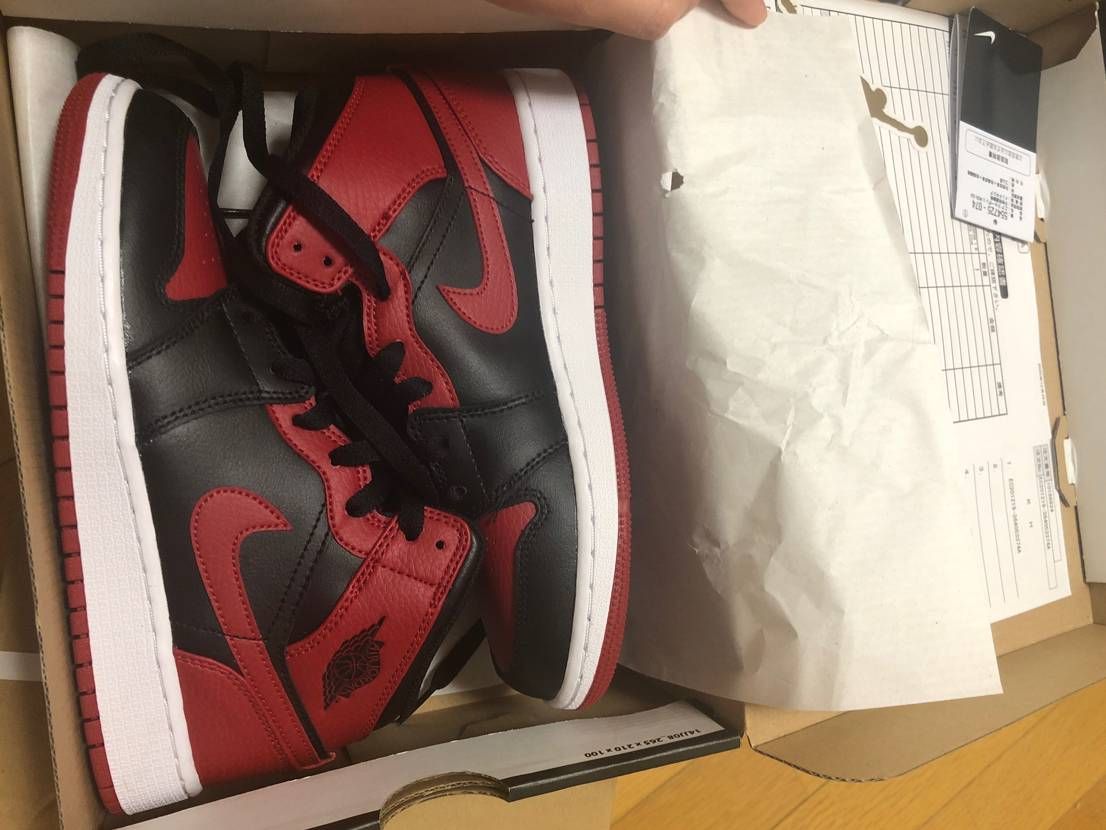 Nike GS Air Jordan 1 Mid "Bred"
