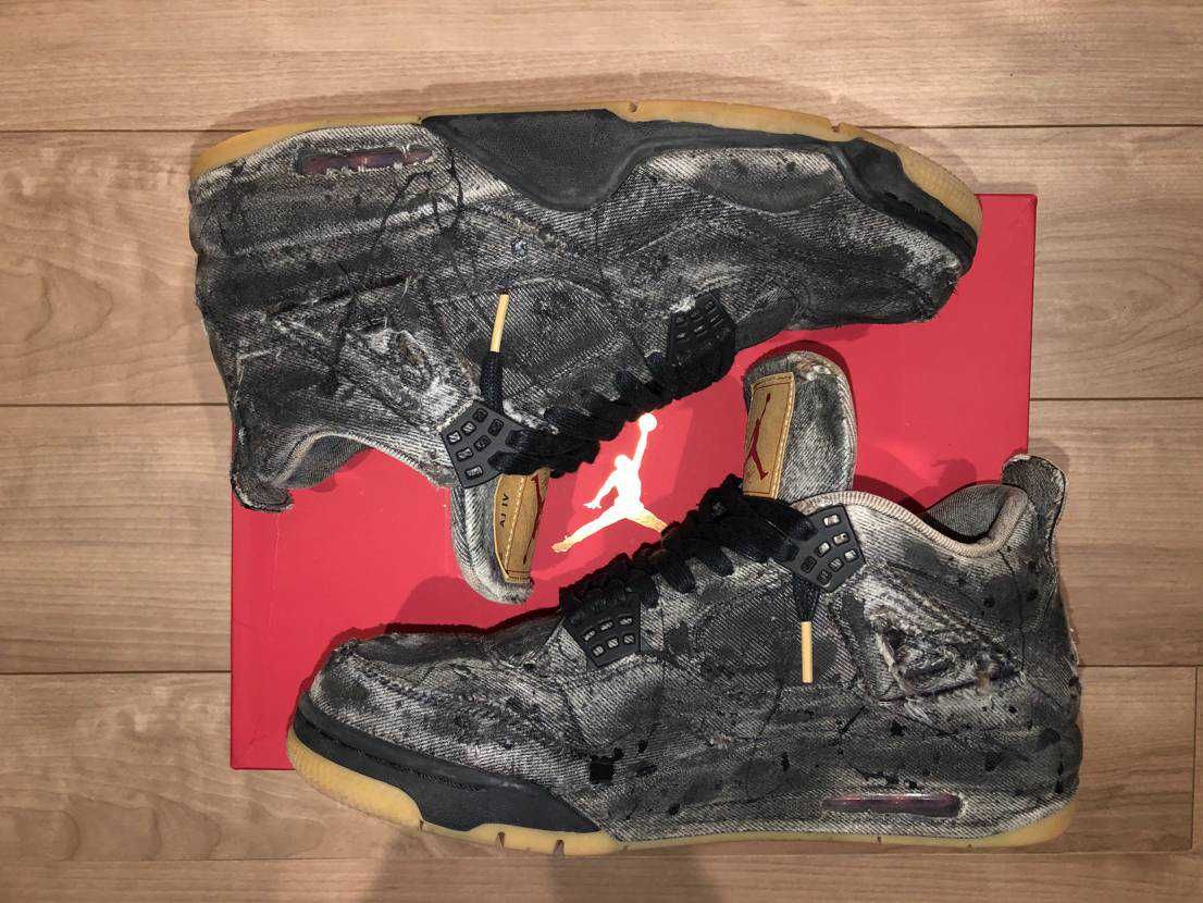 Nike × Levi's Air Jordan 4 "Black Denim" (Tag: LEVIS®)