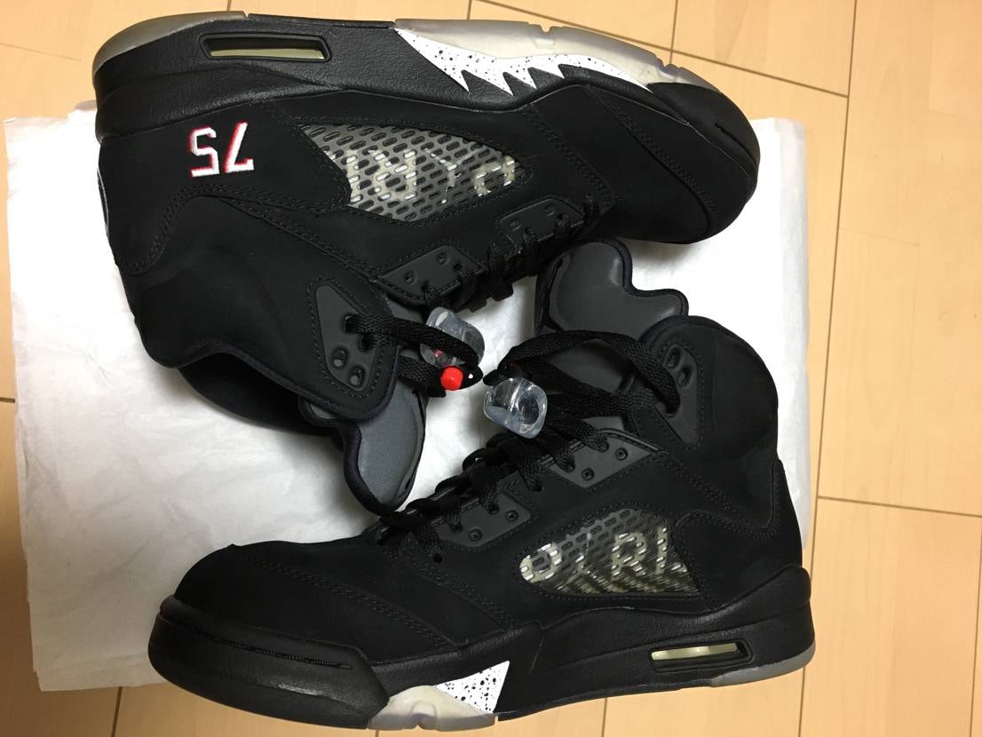 NIKE AIR JORDAN 5 PARIS SAINT-GERMAIN BLACK/CEMENT GREY