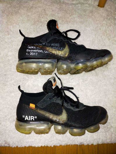 Off-White × Nike Air Vapormax "Black/Total Orange/Clear"