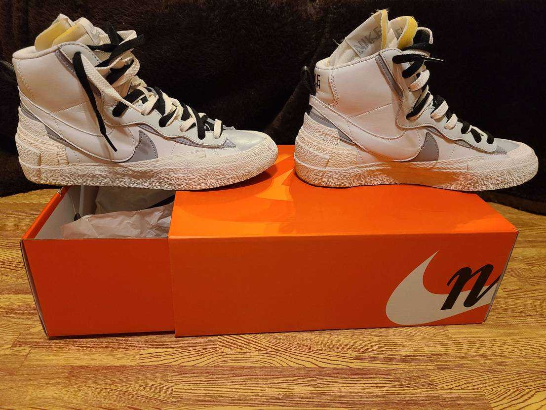 sacai × NIKE BLAZER MID "WHITE/WOLF GREY"