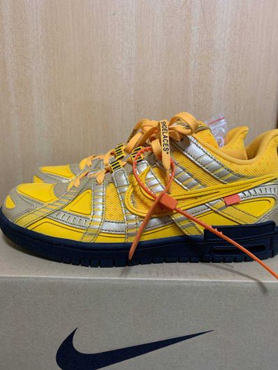 Off-White × Nike Air Rubber Dunk "University Gold"