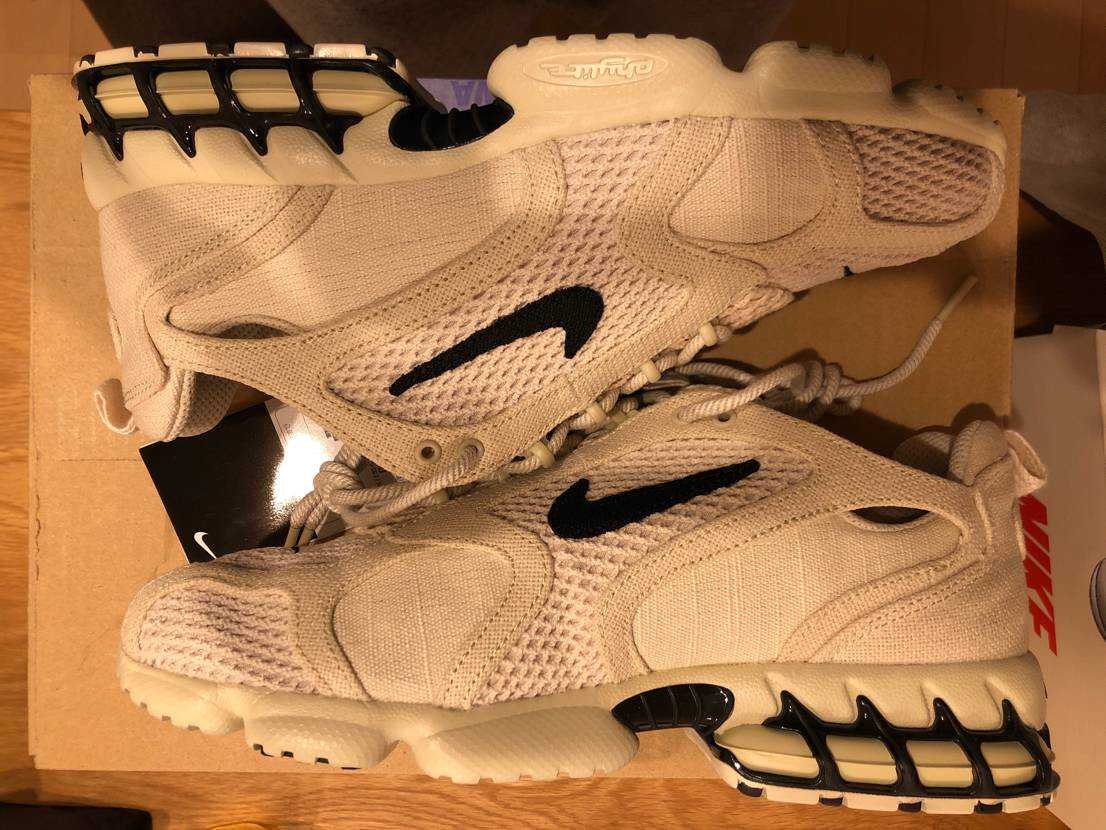 Stussy × Nike Air Zoom Spiridon CG 2 "Fossil/Black"