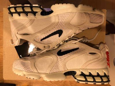 Stussy × Nike Air Zoom Spiridon CG 2 "Fossil/Black"