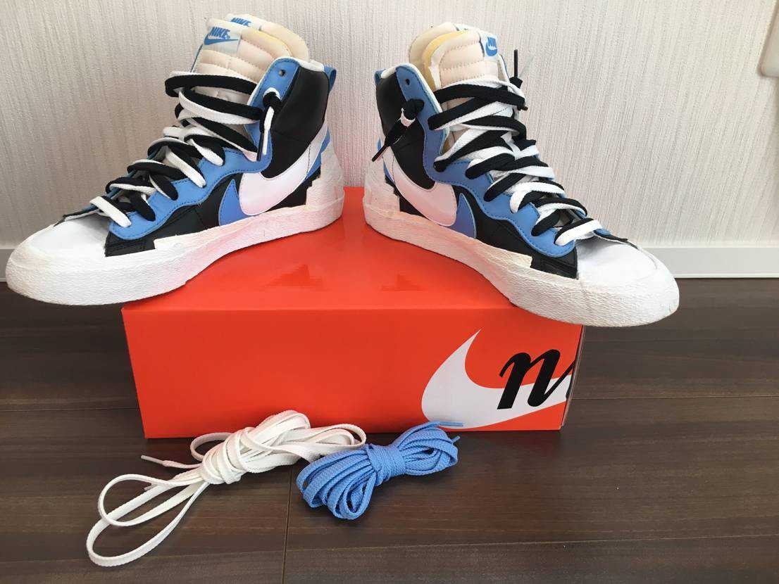 sacai × NIKE BLAZER MID "BLACK / BLUE"