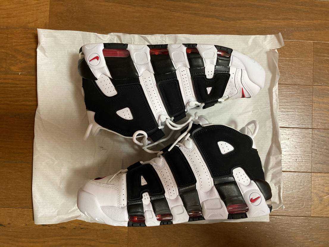 NIKE AIR MORE UPTEMPO "WHITE/BLACK/UNIVERSITY RED"(2020)