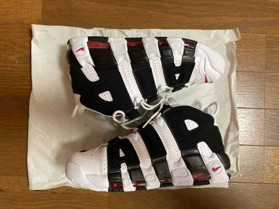 NIKE AIR MORE UPTEMPO "WHITE/BLACK/UNIVERSITY RED"(2020)