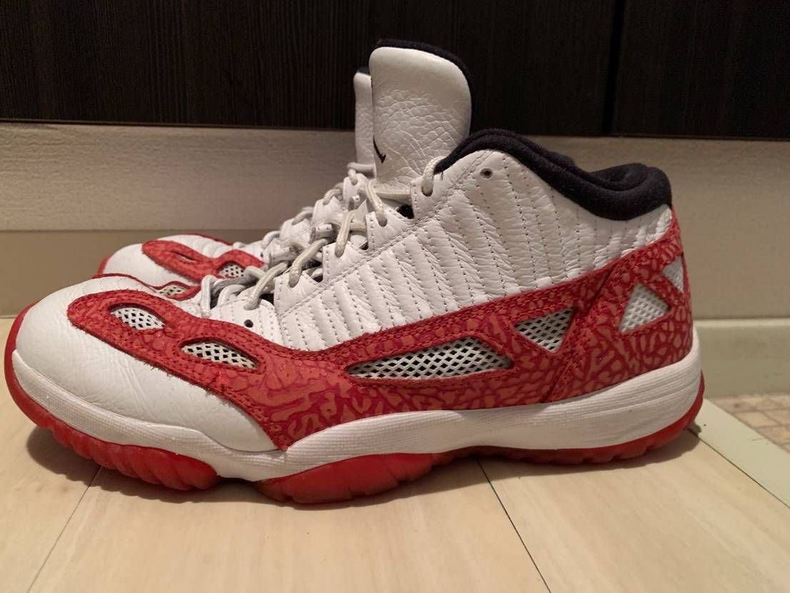 NIKE AIR JORDAN 11 RETRO LOW IE WHITE GYM RED