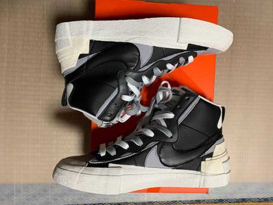 sacai × NIKE BLAZER MID "BLACK/WOLF GREY/WHITE"