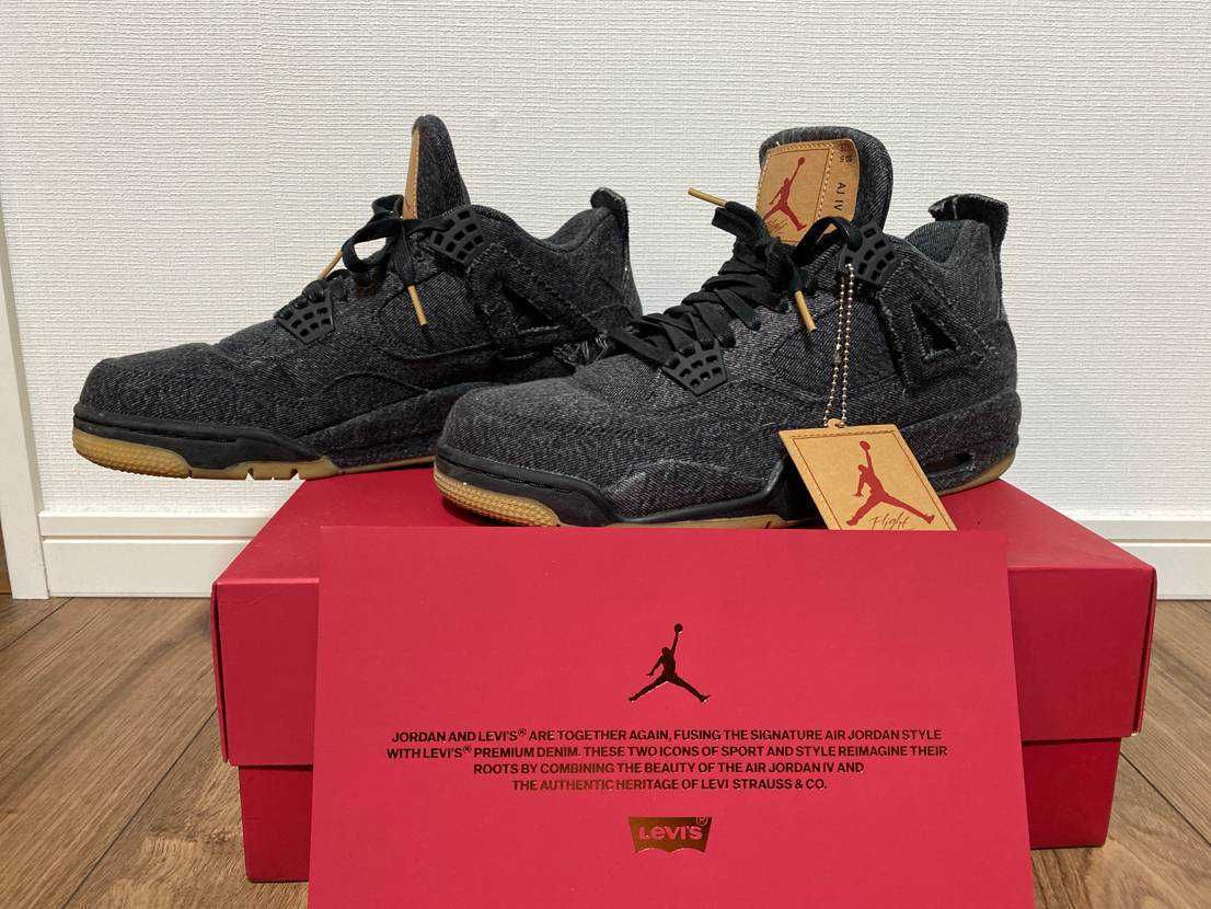Nike × Levi's Air Jordan 4 "Black Denim" (Tag: ®)