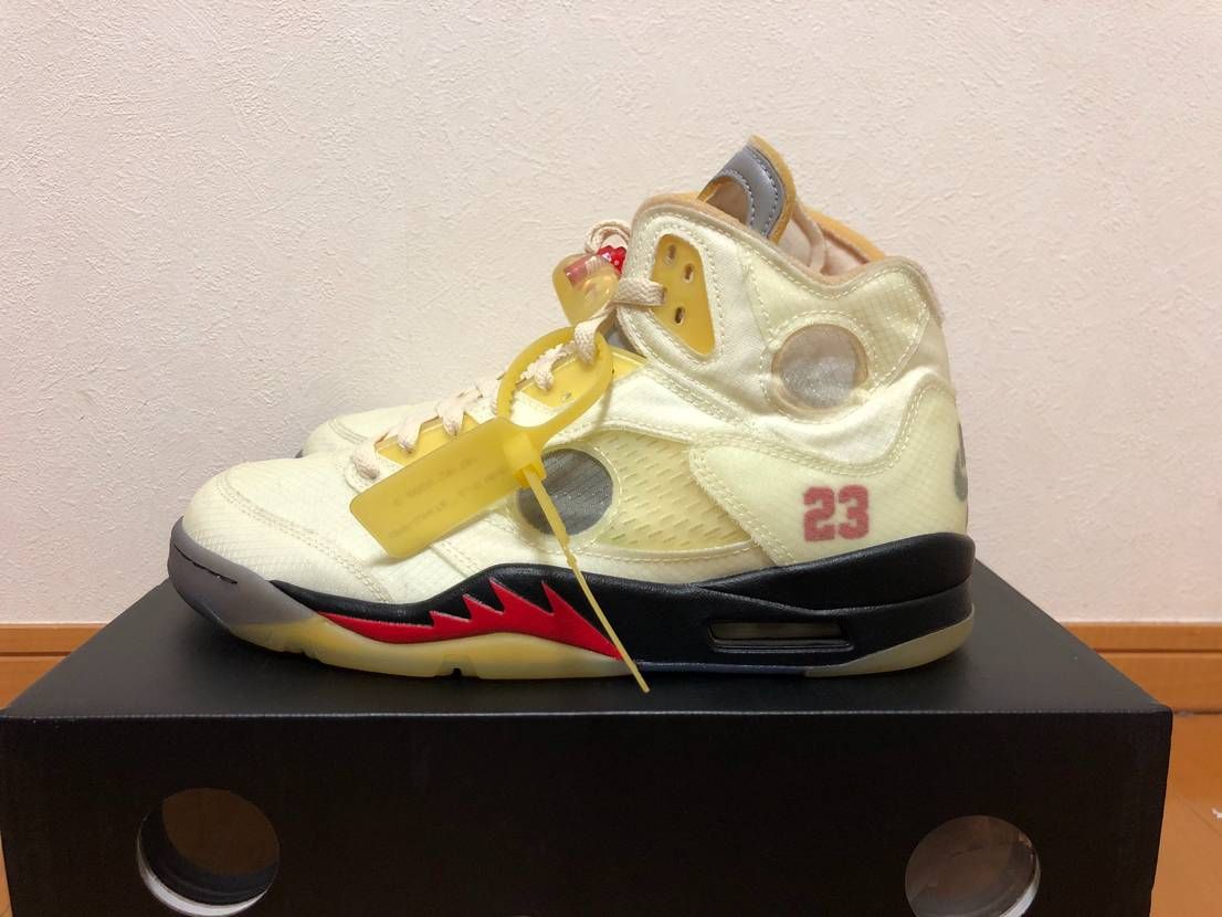 Off-White × Nike Air Jordan 5 "Sail"  