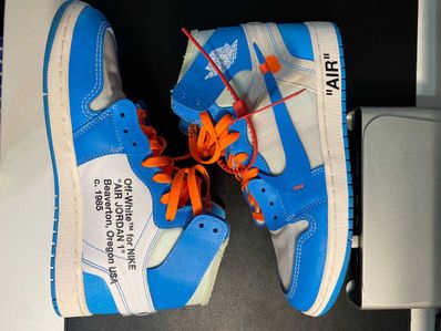 Off-White × Nike Air Jordan 1 High UNC "White/Dark Powder Blue"