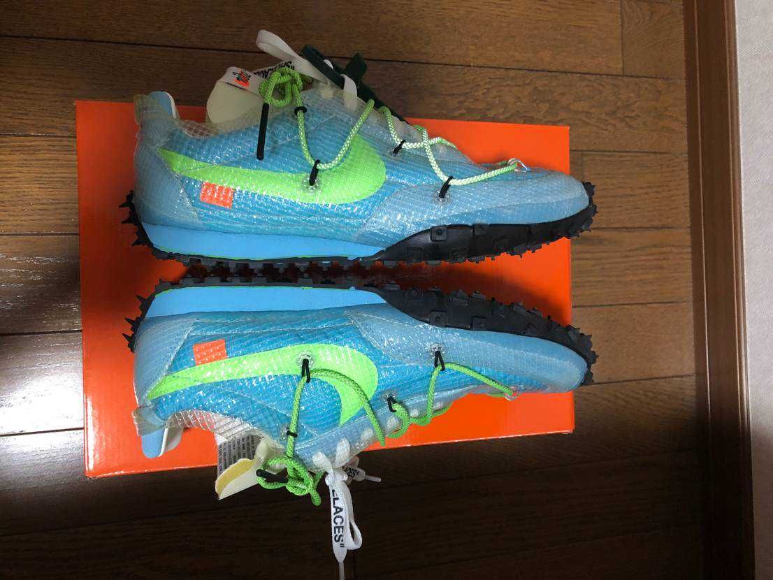 Off-White × Nike Women's Waffle Racer "Vivid Sky"