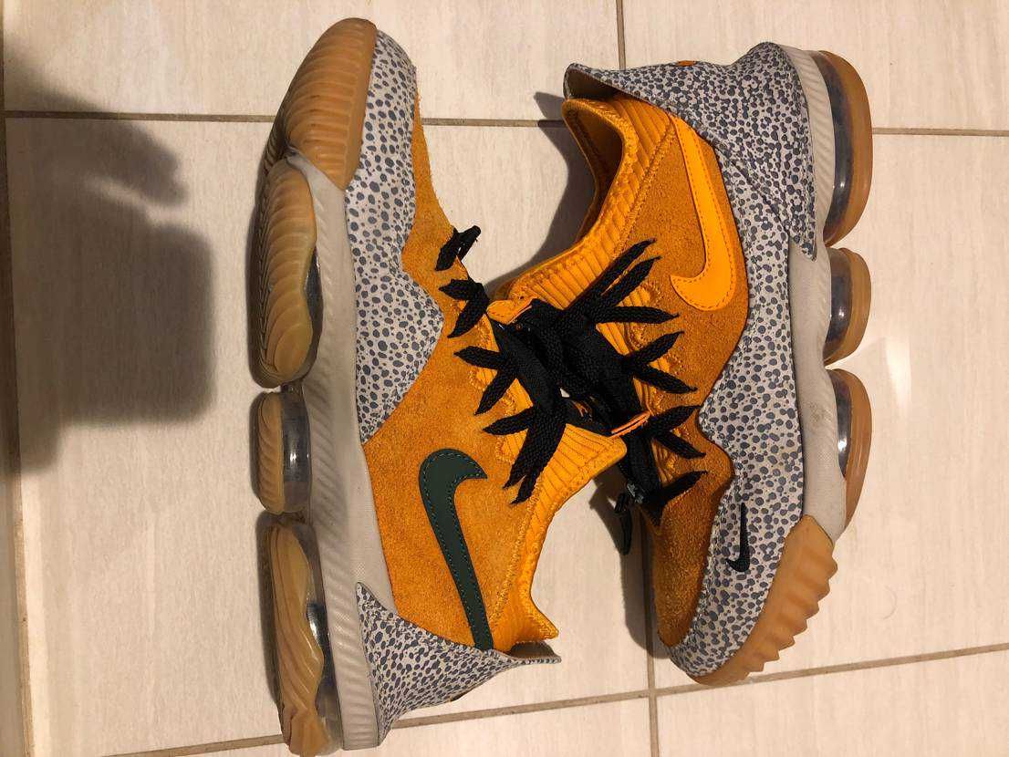 atmos × Nike LeBron 16 Low "Safari" (CD9471-800/CI3358-800)