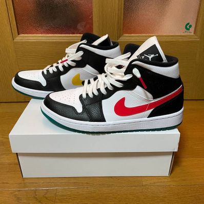 Nike Women's Air Jordan 1 Mid "White/Red/Yellow"