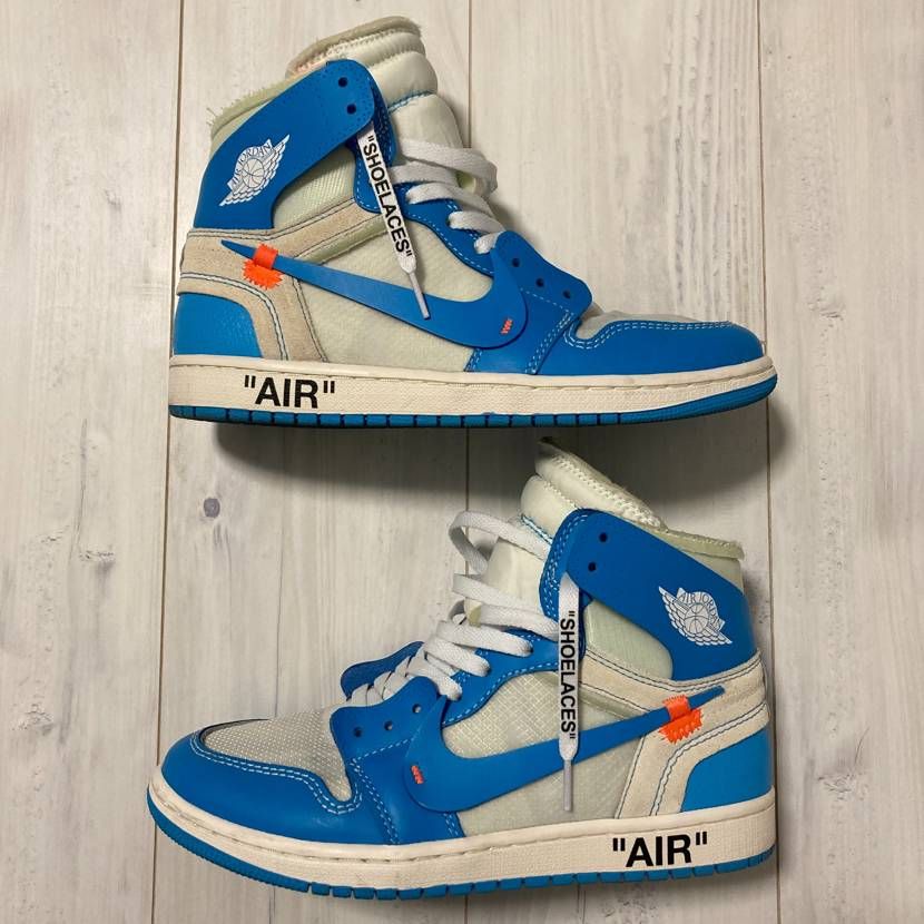 Off-White × Nike Air Jordan 1 High UNC "White/Dark Powder Blue"