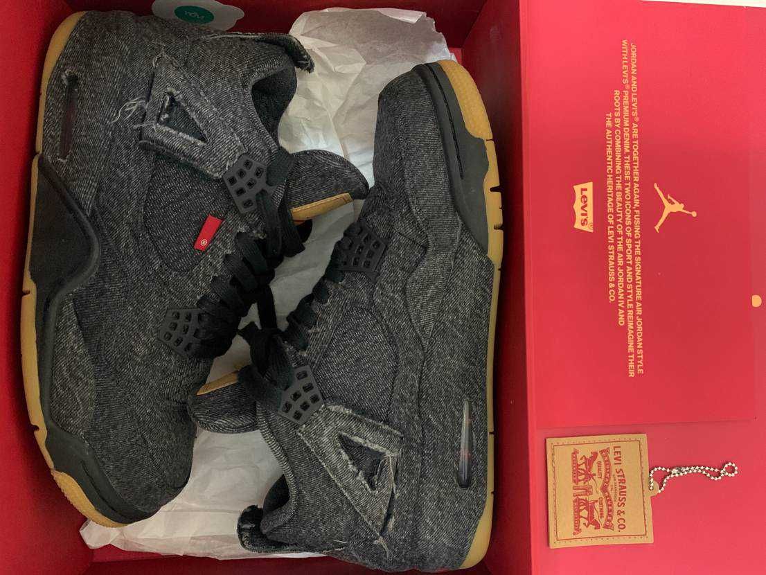 Nike × Levi's Air Jordan 4 "Black Denim" (Tag: ®)